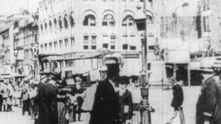 Hendricks (Gordon) Collection. No. 38, New York City street scene, Union Square and Lincoln Building--unidentified works - 1889