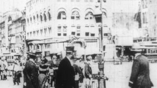 Hendricks (Gordon) Collection. No. 38, New York City street scene, Union Square and Lincoln Building--unidentified works - 1889