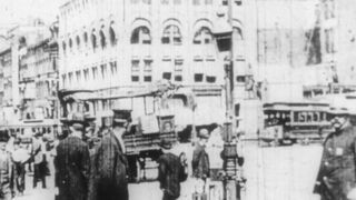 Hendricks (Gordon) Collection. No. 38, New York City street scene, Union Square and Lincoln Building--unidentified works - 1889