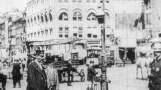 Hendricks (Gordon) Collection. No. 38, New York City street scene, Union Square and Lincoln Building--unidentified works - 1889