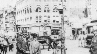 Hendricks (Gordon) Collection. No. 38, New York City street scene, Union Square and Lincoln Building--unidentified works - 1889
