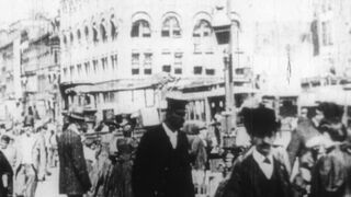 Hendricks (Gordon) Collection. No. 38, New York City street scene, Union Square and Lincoln Building--unidentified works - 1889